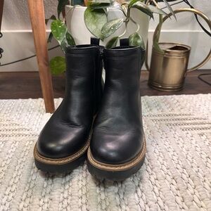 Black Leather Ankle Boots